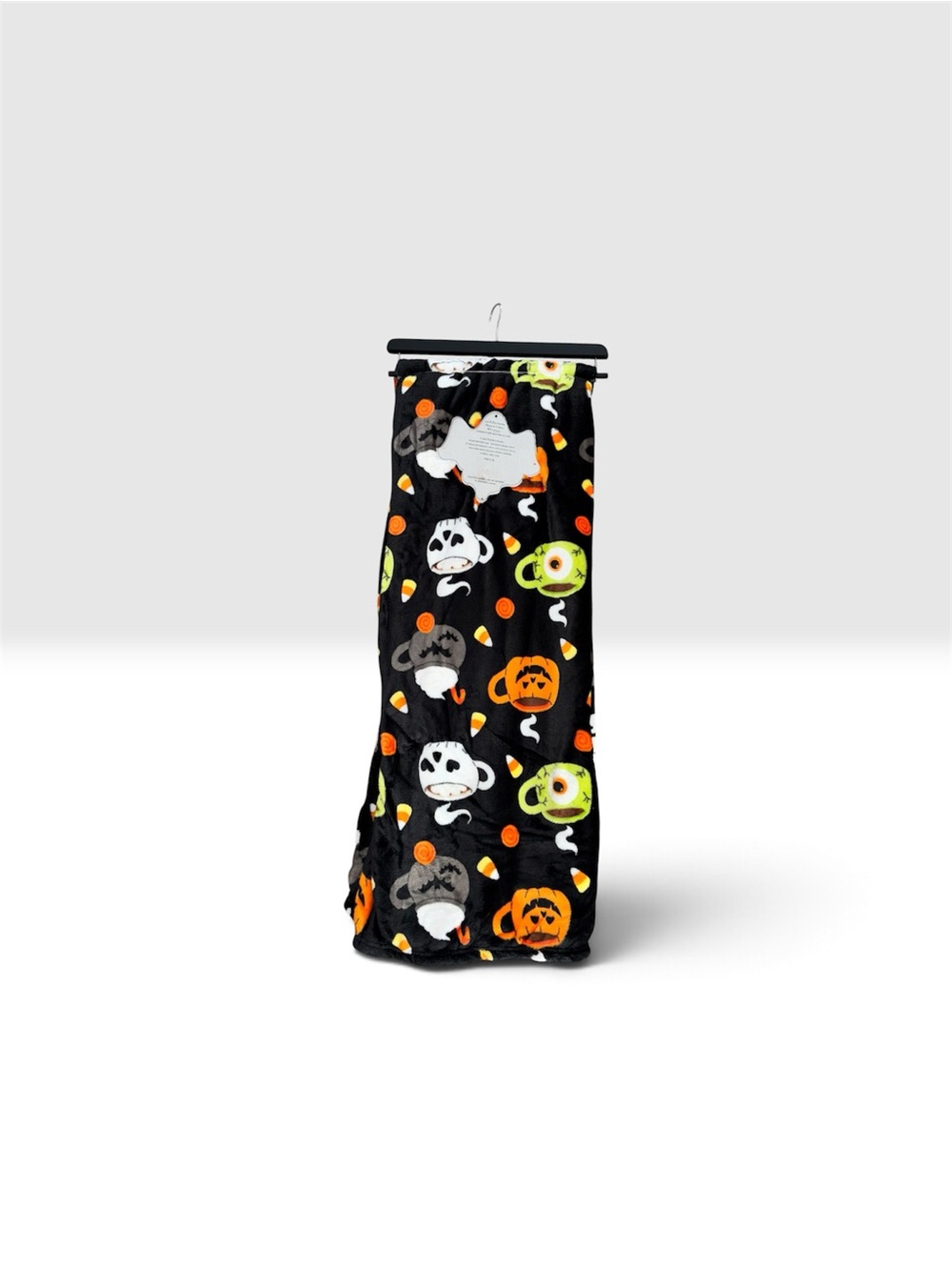 Kids Halloween Costume Cape - Black Pumpkin & Skull Print